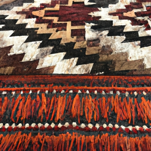 black, brown and red southwestern area rugs